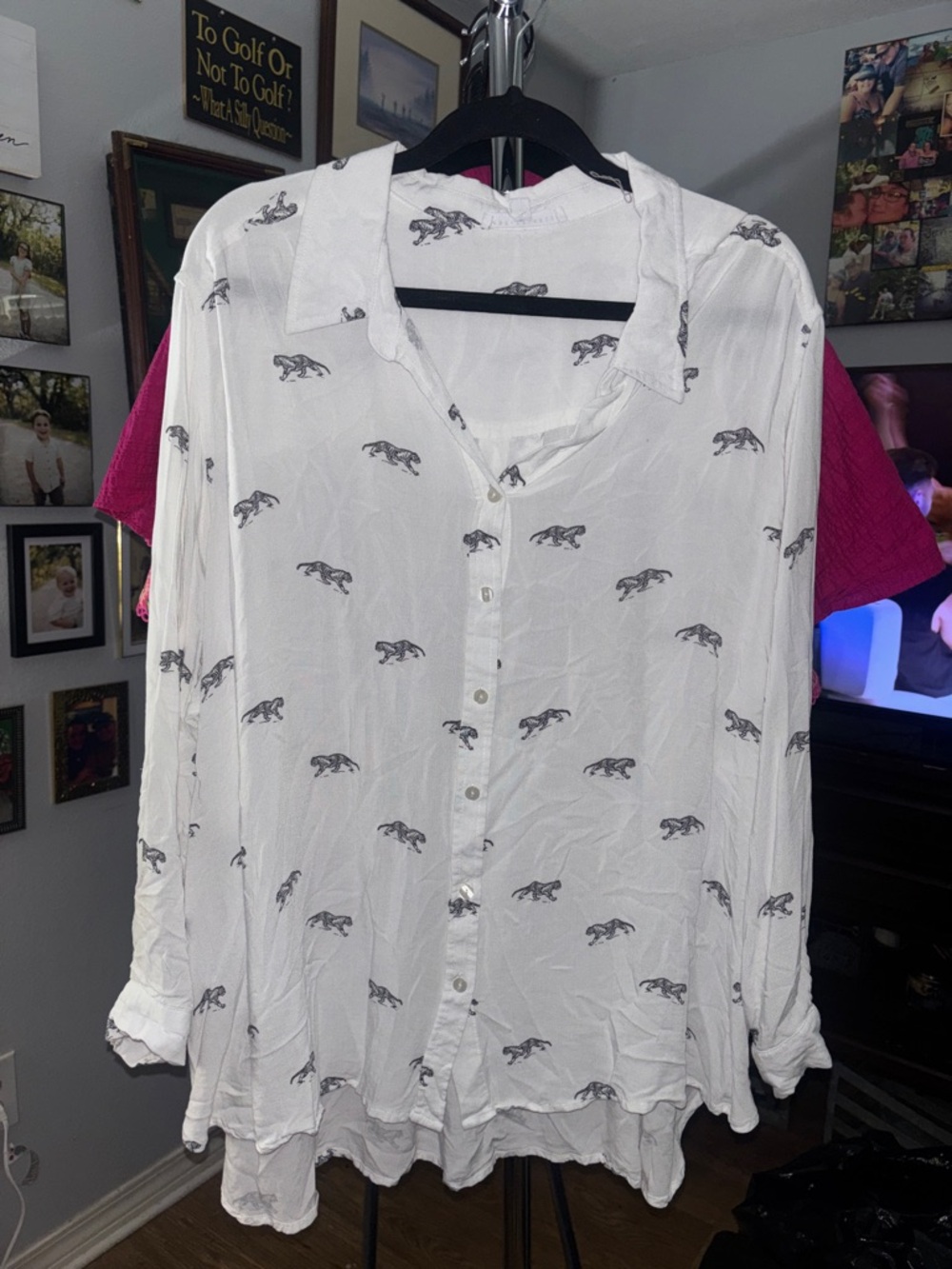 Jane & Delancey Tiger Print Blouse